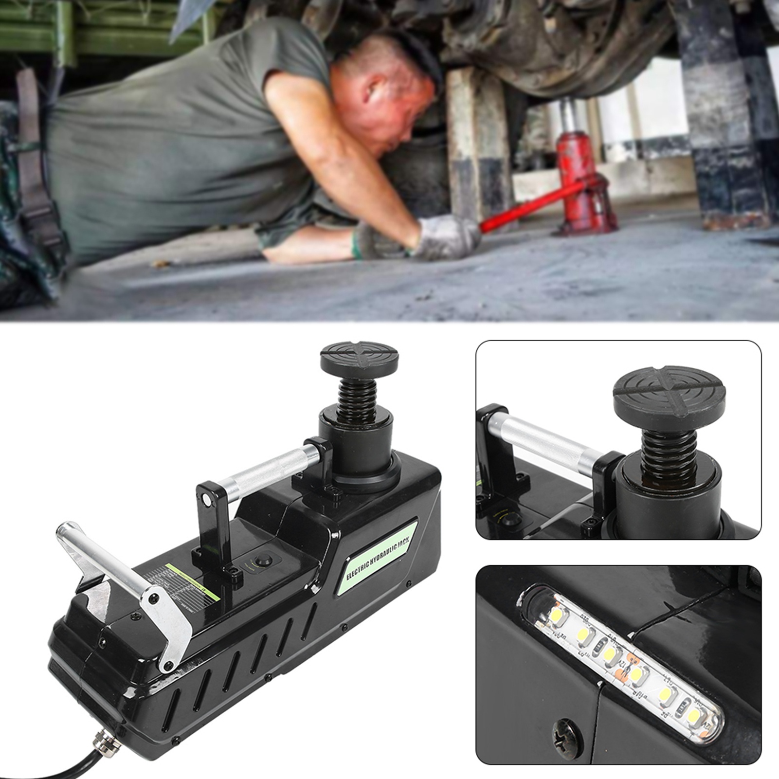Deadlift Jack Barbell - DC12V 15T Electric Floor Jack Hydraulic