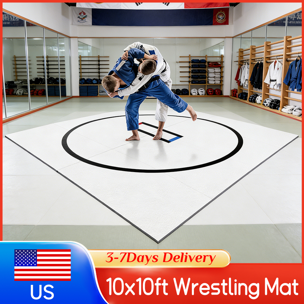 Home Gym Mma - 10x10ft Portable Wrestling Mat MMA BJJ