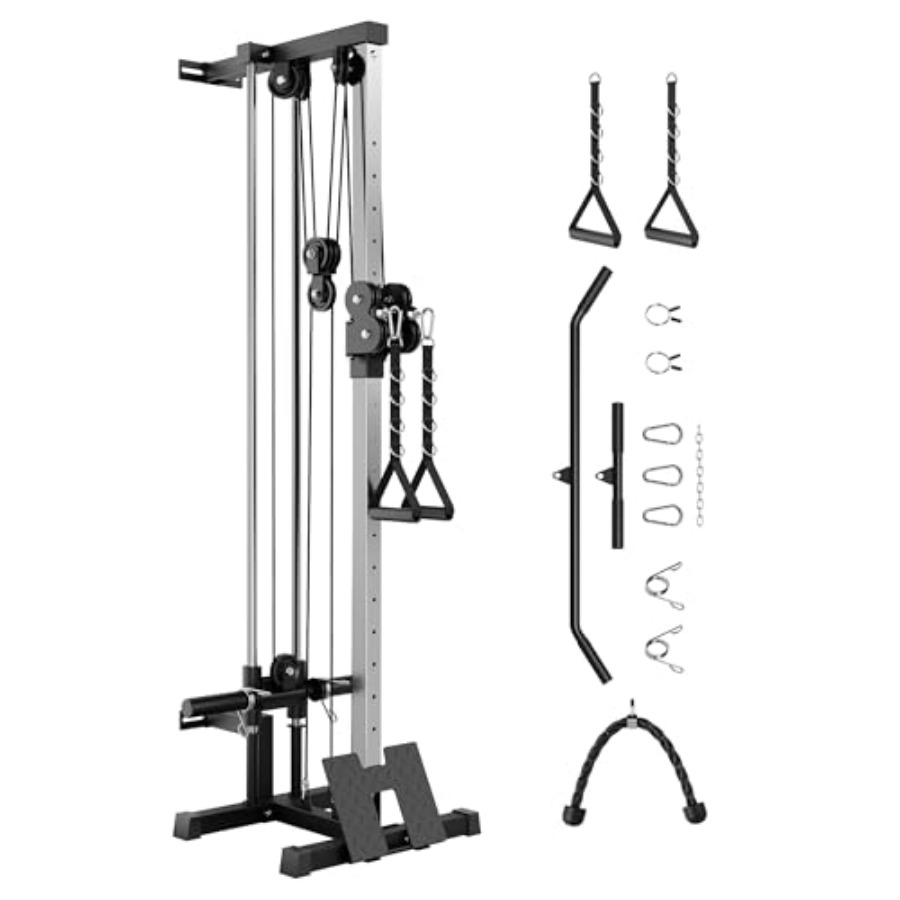 Home Gym Pulley System - Wall Mount Cable Station for home