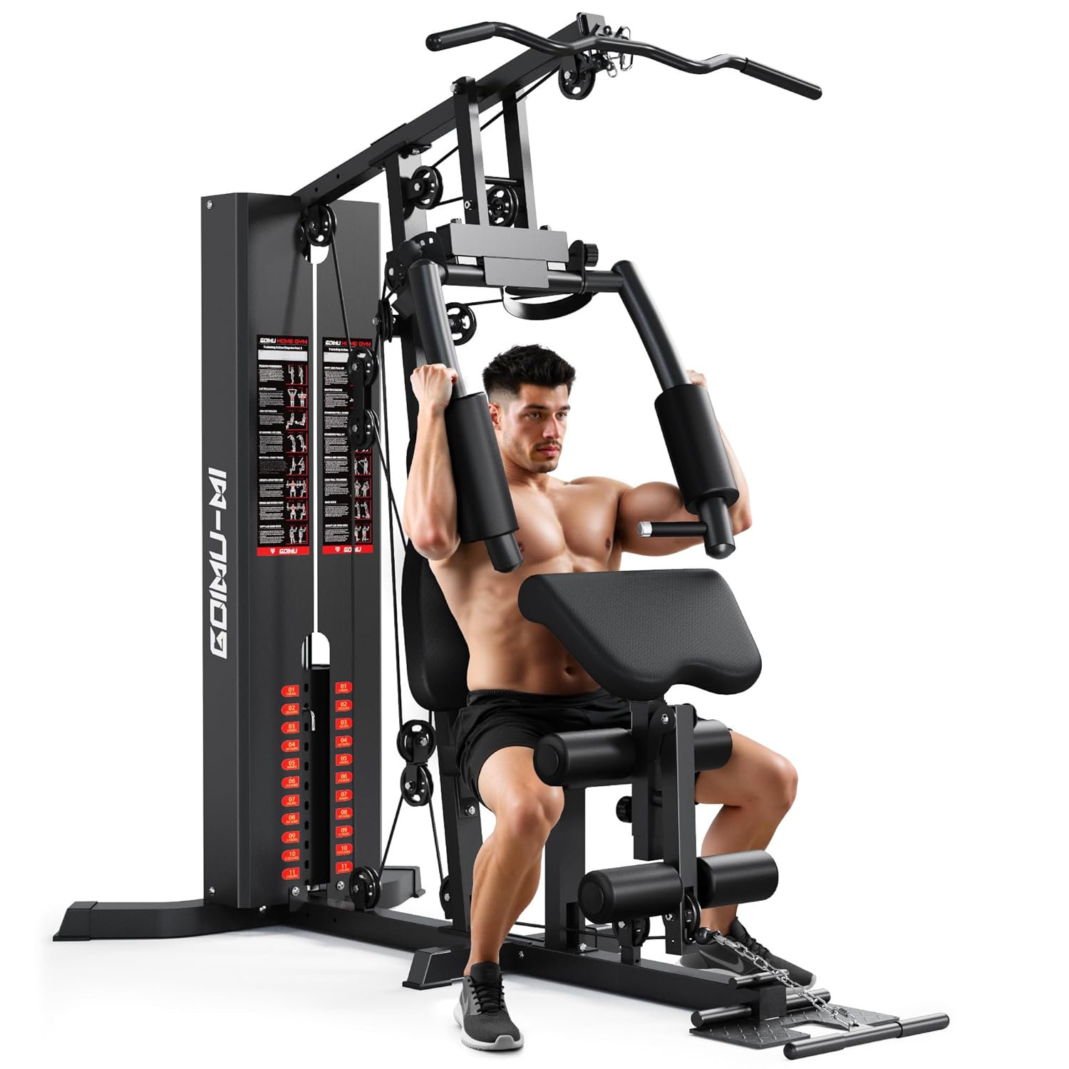 Home Gym Pulley System - Multifunctional Home Gym Equipment 140LBS Weight