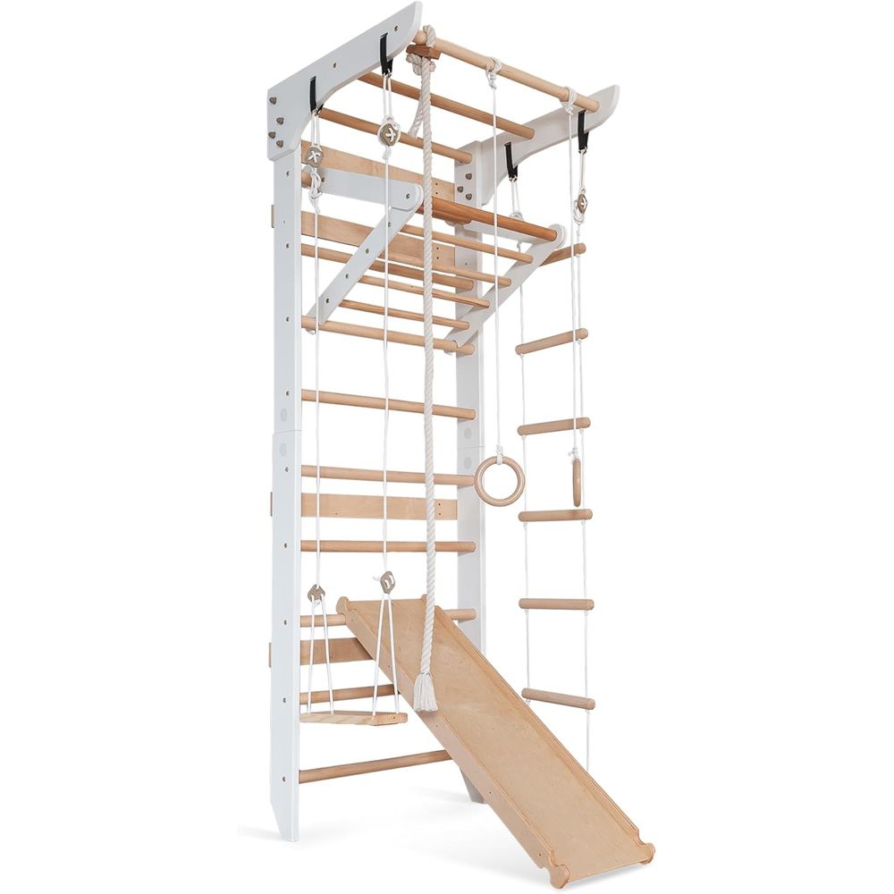 Home Gym Wall - Children's Wooden Ladder Wall Set for