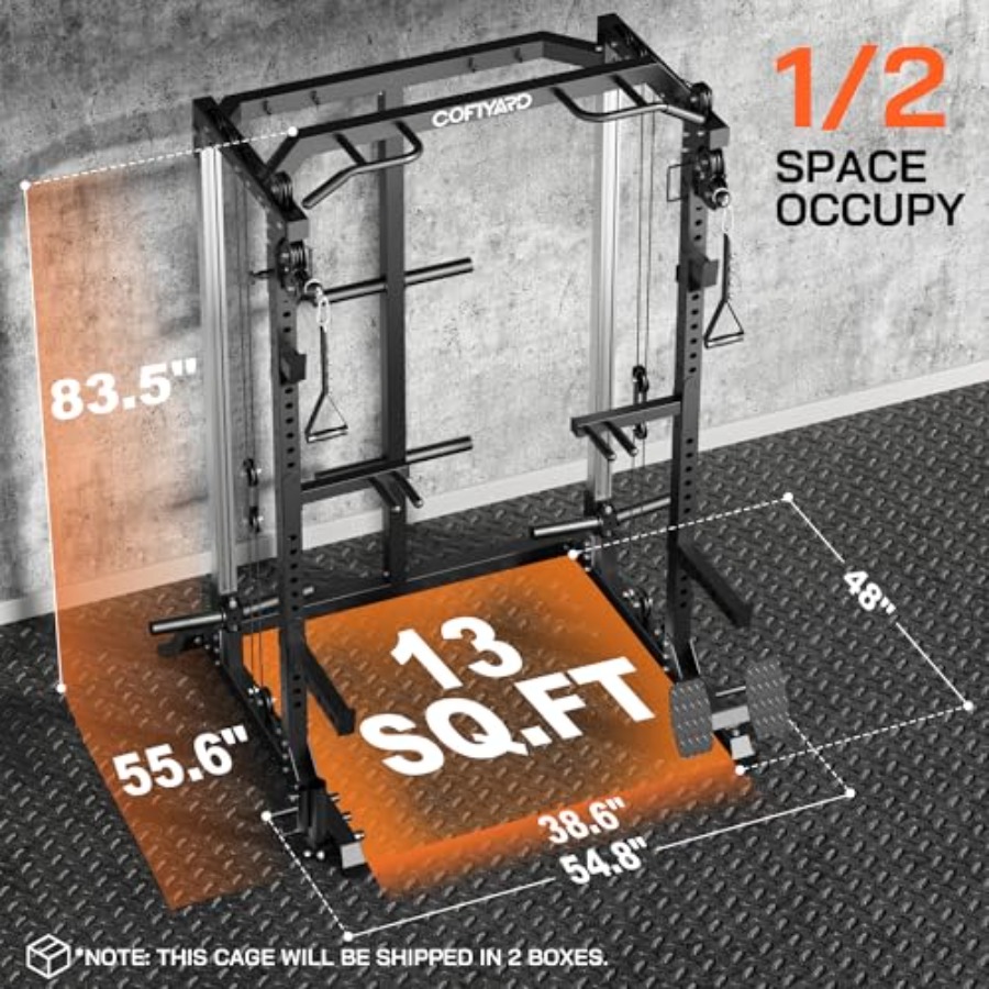 Power Cage Power Rack with Dua - Home Gym Pulley System ulasan dan harga