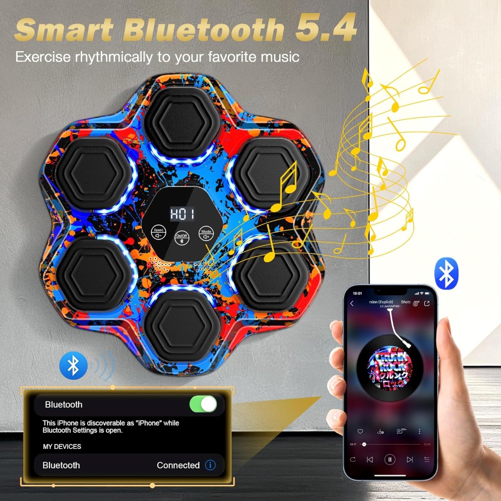 Interactive Music Boxing Machi - Home Gym Wall ulasan dan harga
