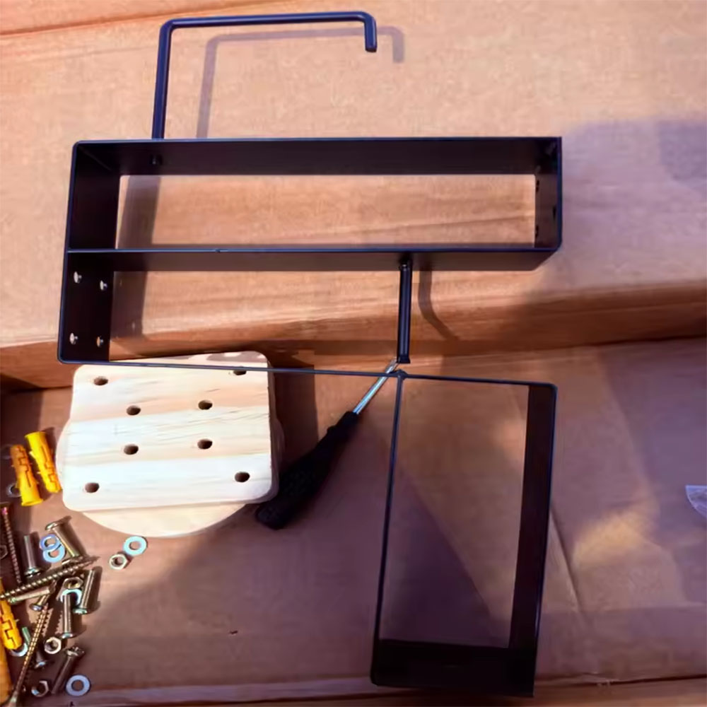Wood Motorcycle Helmet Holder  - Home Gym Academy ulasan dan harga
