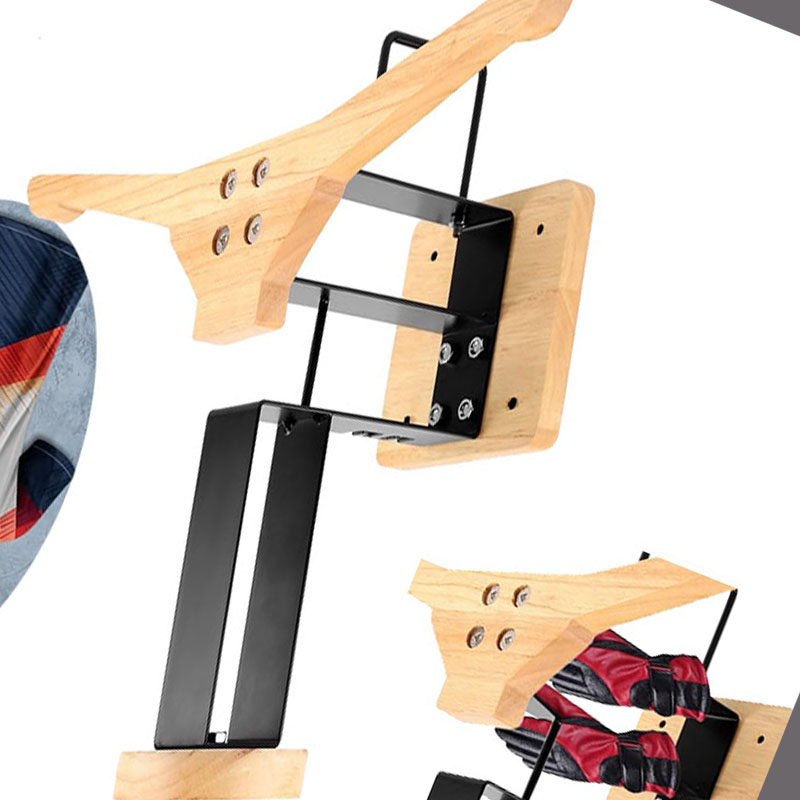 Wood Motorcycle Helmet Holder  - Home Gym Academy ulasan dan harga