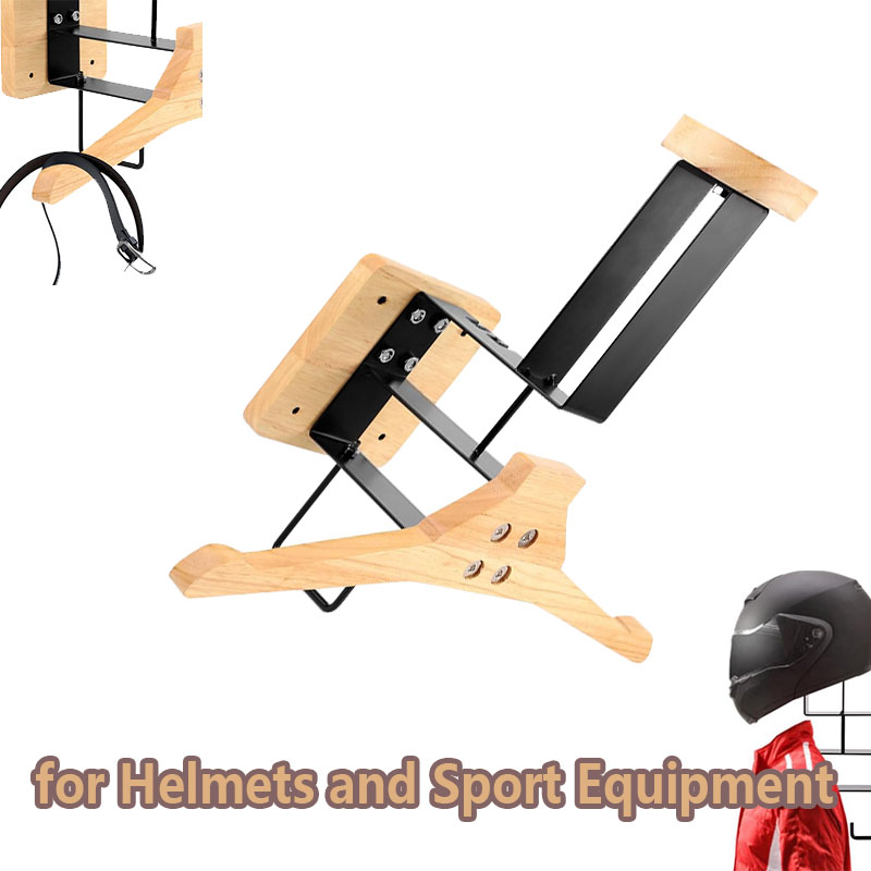 Wood Motorcycle Helmet Holder  - Home Gym Academy ulasan dan harga