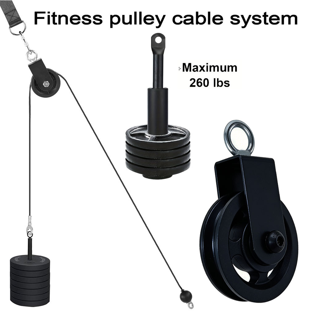 360° Silent Pulley Wheel with  - Home Gym Pulley System ulasan dan harga