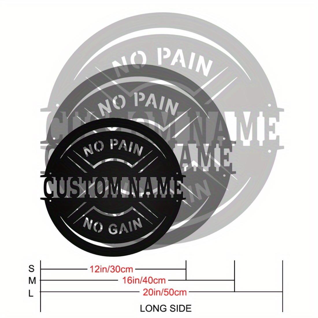 Personalized Vintage Metal Wal - Home Gym Names ulasan dan harga