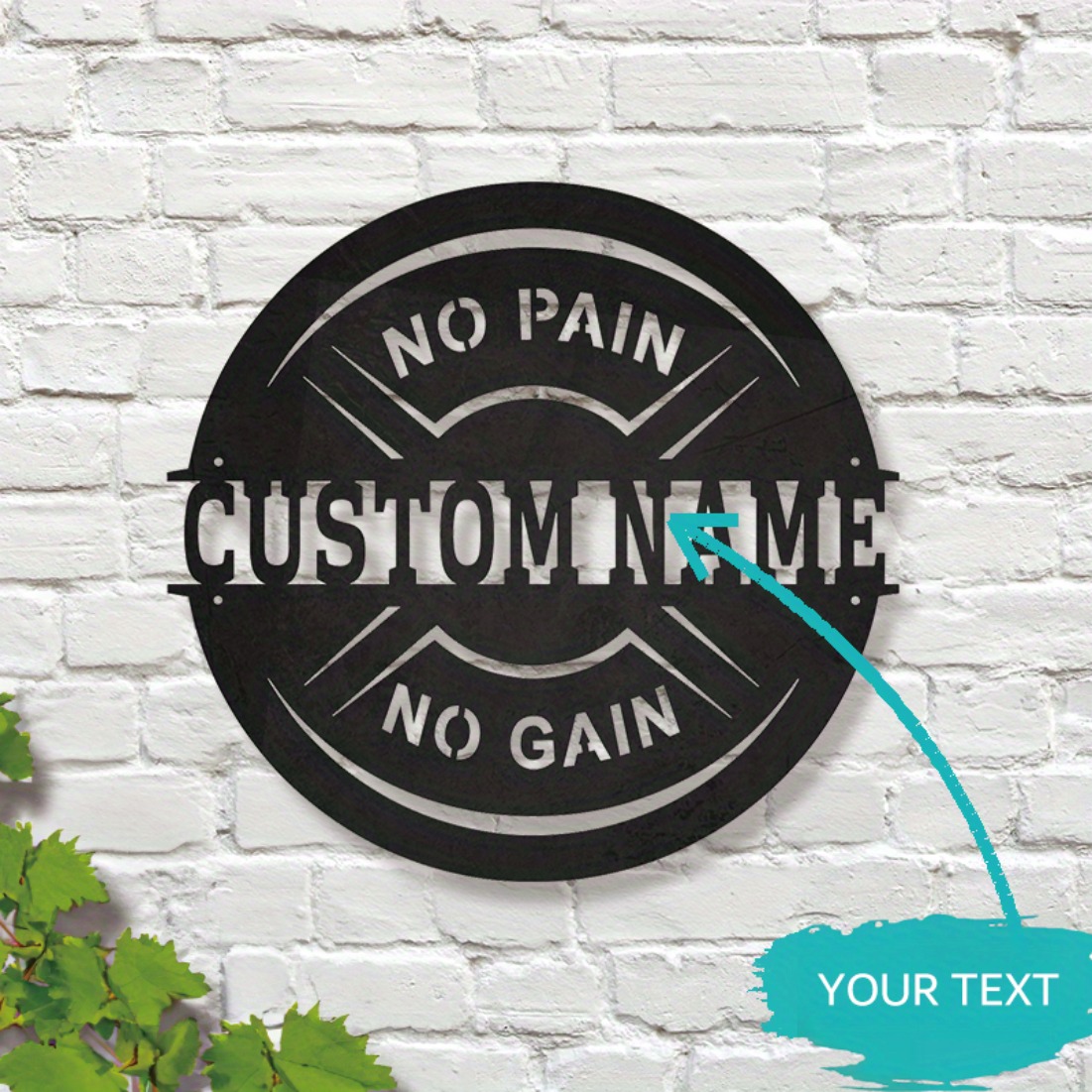 Personalized Vintage Metal Wal - Home Gym Names ulasan dan harga