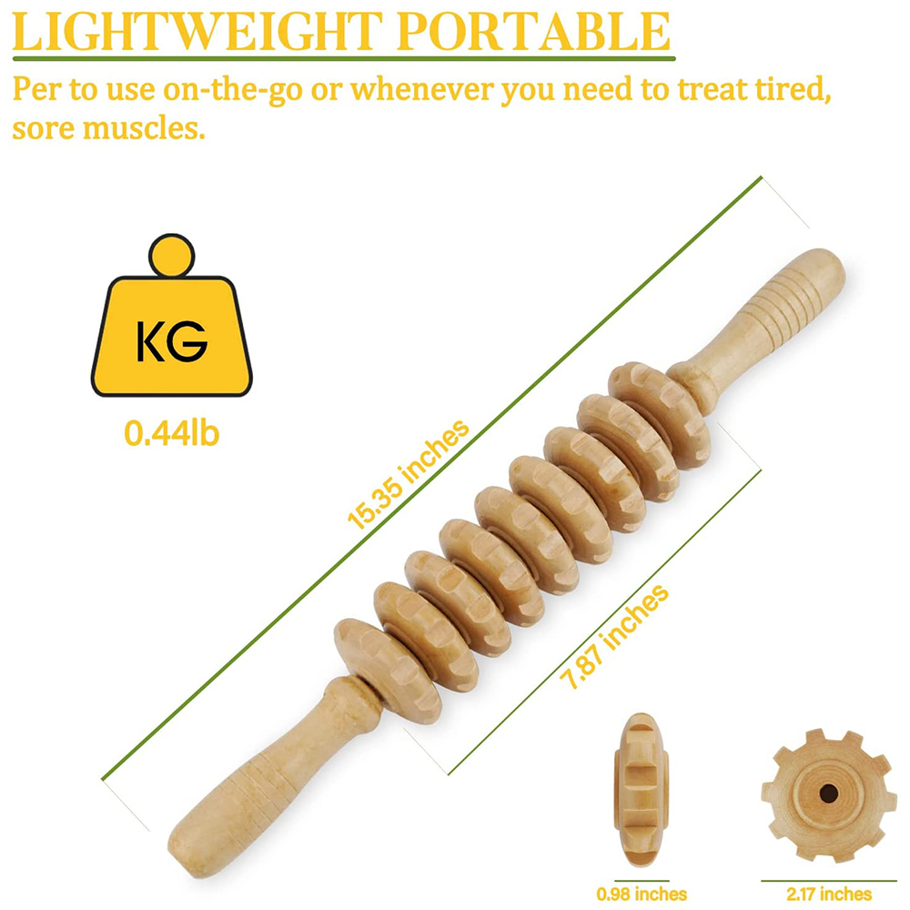 1 PCS Wood Massage Roller Trig - Home Gym Tools ulasan dan harga