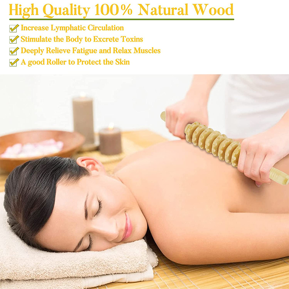1 PCS Wood Massage Roller Trig - Home Gym Tools ulasan dan harga