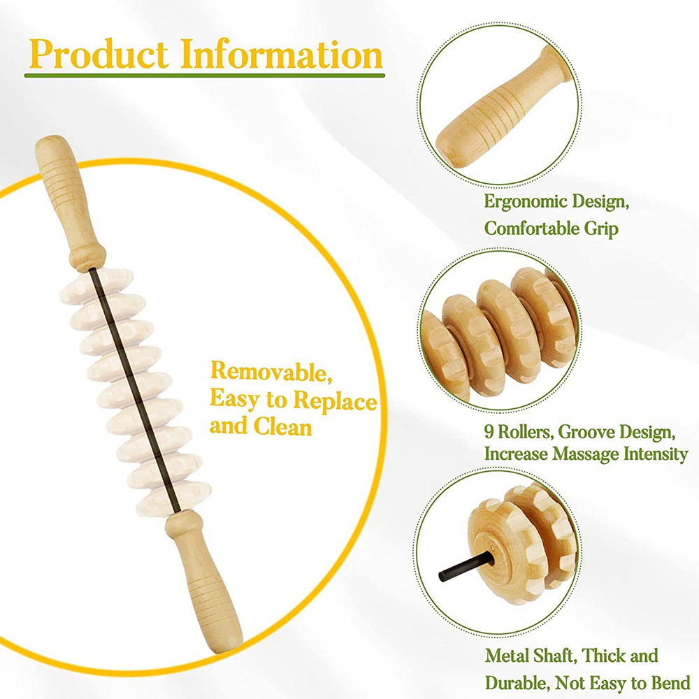 1 PCS Wood Massage Roller Trig - Home Gym Tools ulasan dan harga