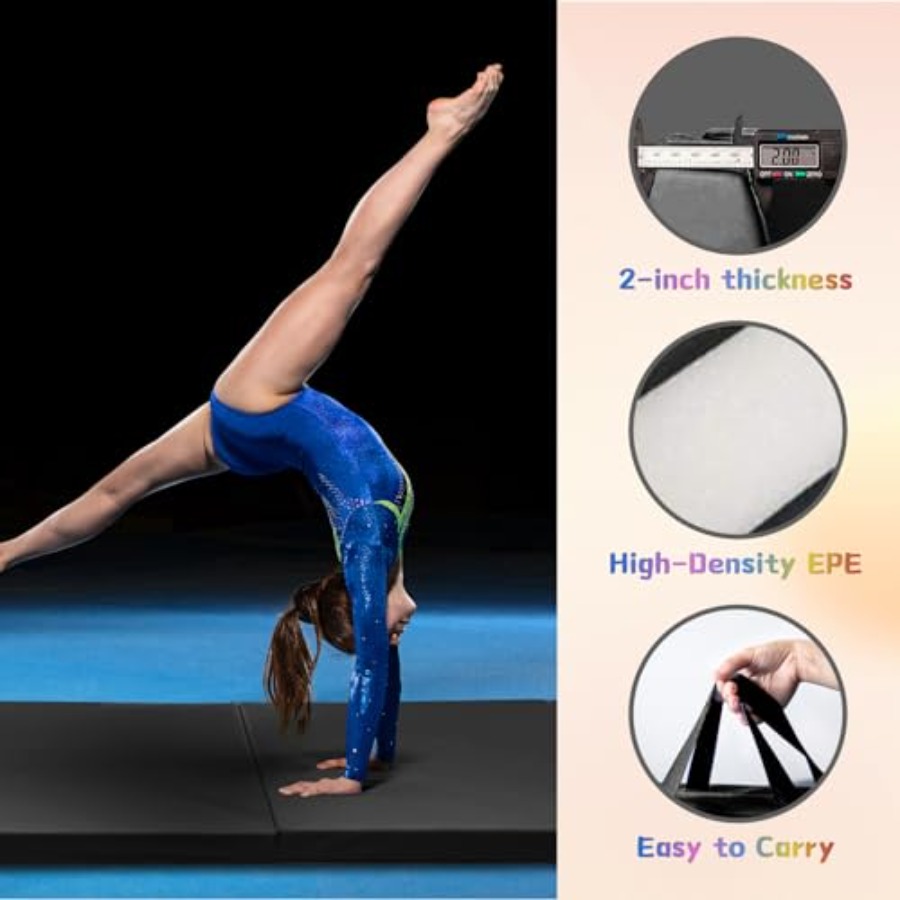 Upgraded Folding Exercise Mat, - Home Gym Mma ulasan dan harga