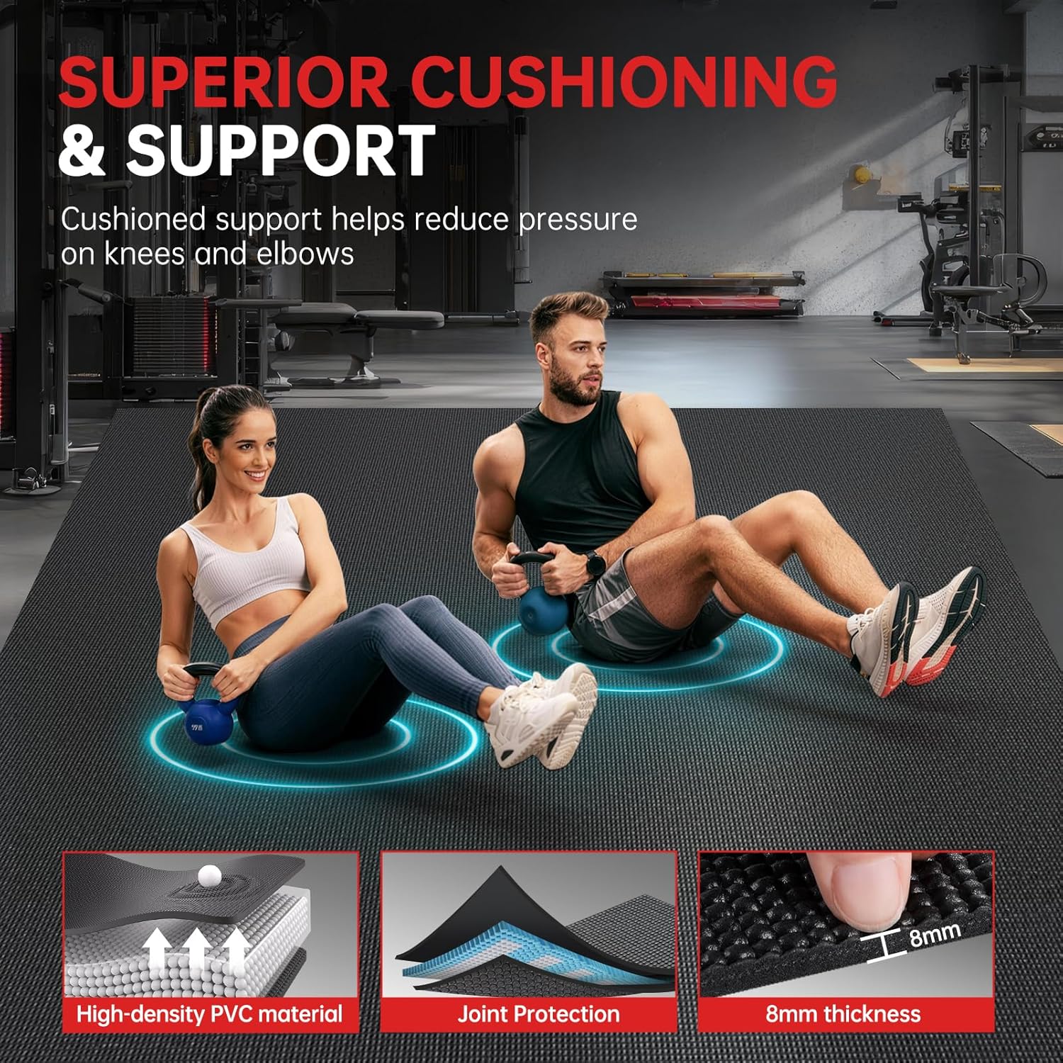 Large Exercise Mat, 10'x6'/9'x - Home Gym Mma ulasan dan harga