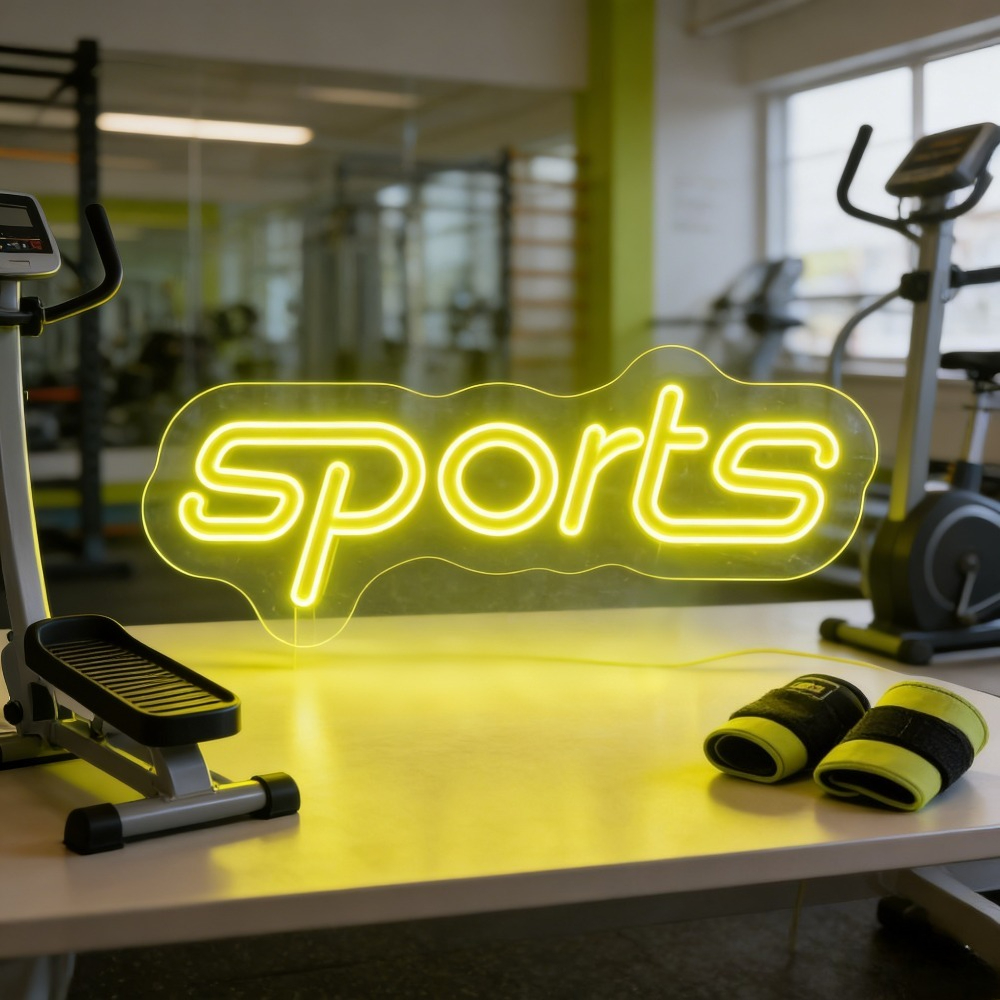 Sports Yellow LED Neon Light D - Home Gym Yellow ulasan dan harga