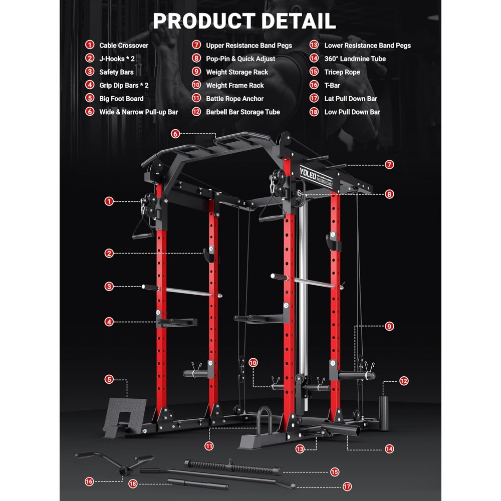 Cable Machine Home Gym 2 in 1, - Home Gym Pulley System ulasan dan harga
