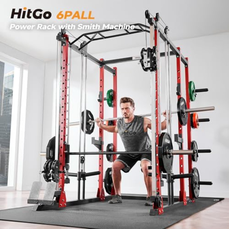 All-in-One Power Rack with Smi - Home Gym Pulley System ulasan dan harga