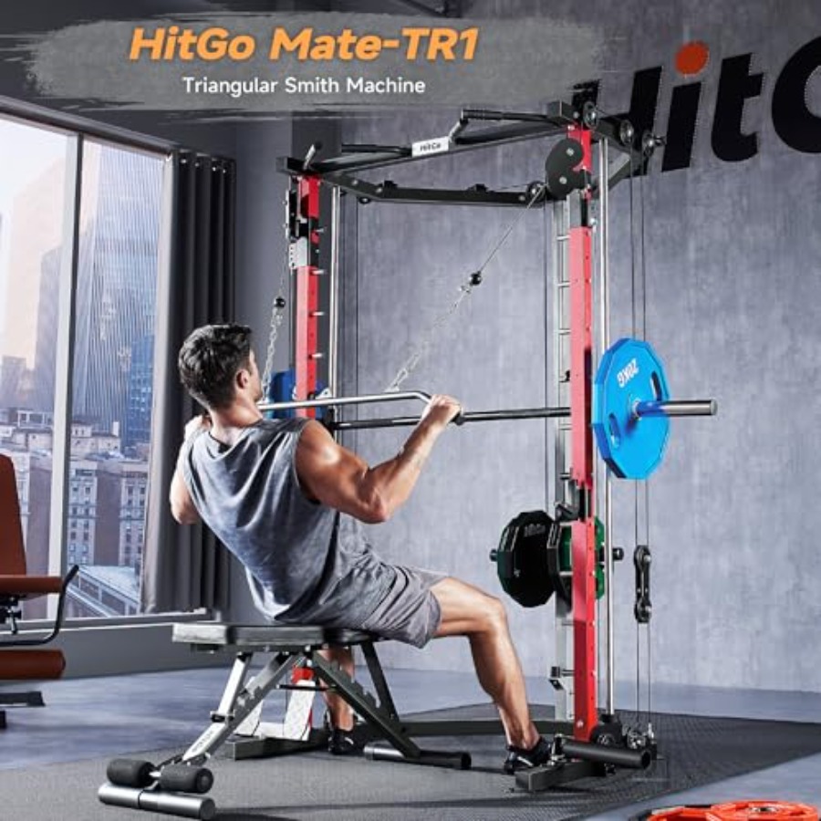 All-in-One Power Cage with Pul - Home Gym Pulley System ulasan dan harga