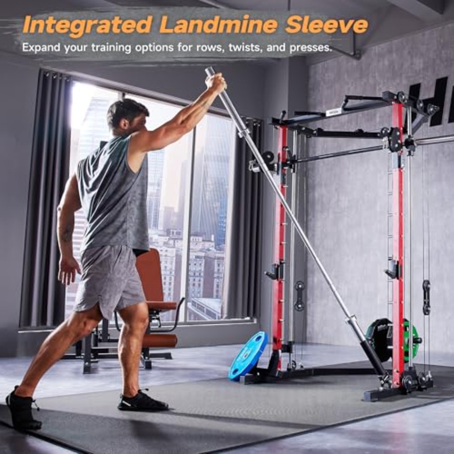All-in-One Power Cage with Pul - Home Gym Pulley System ulasan dan harga