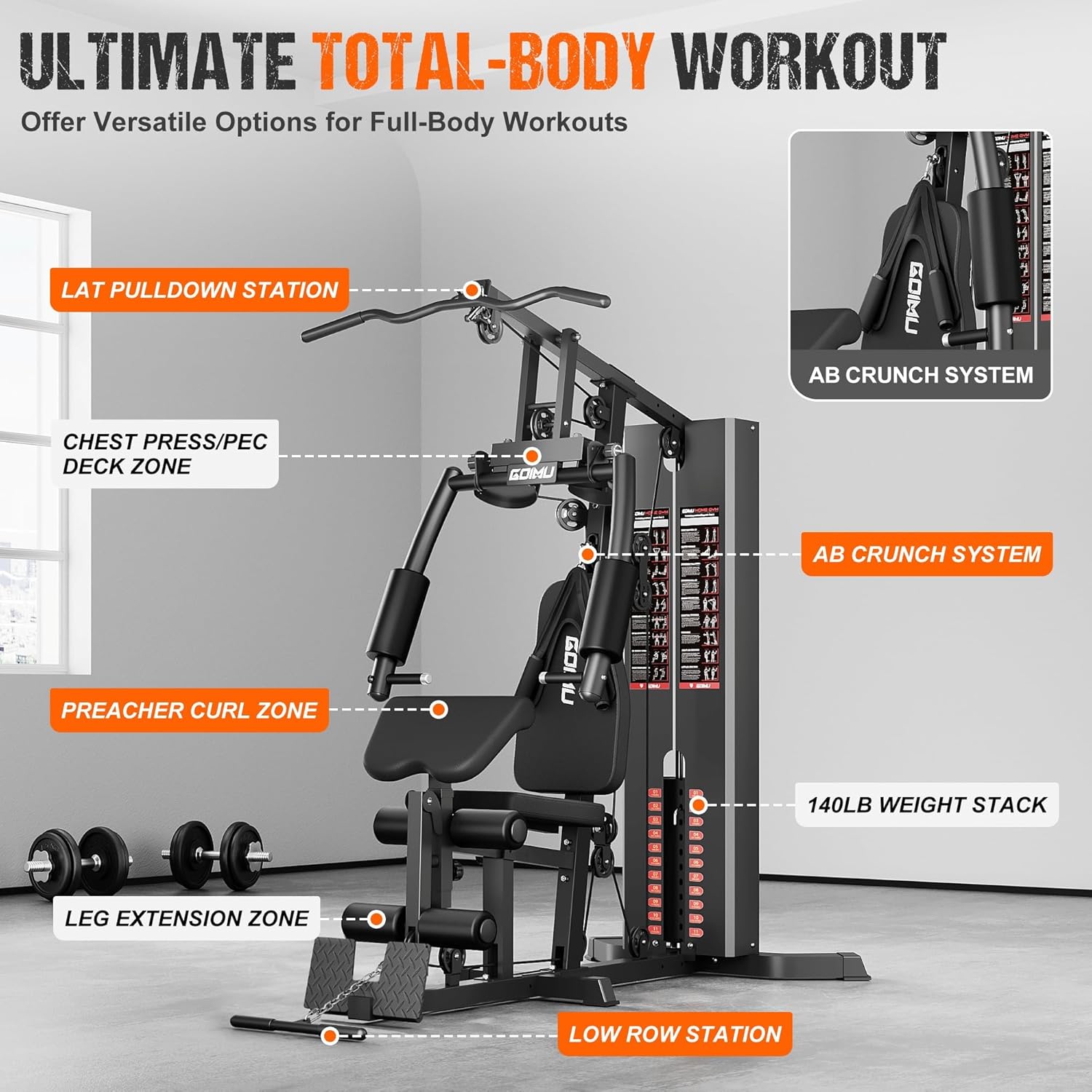Multifunctional Home Gym Equip - Home Gym Pulley System ulasan dan harga