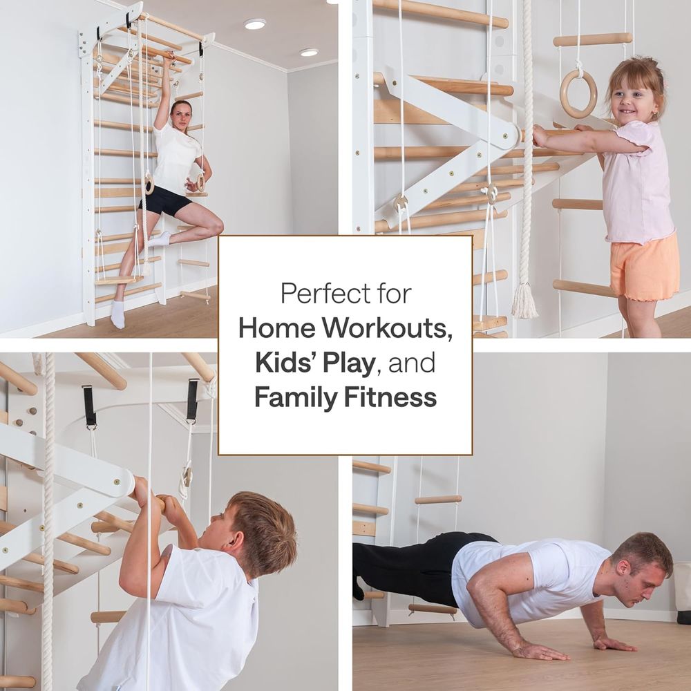 Children's Wooden Ladder Wall  - Home Gym Wall ulasan dan harga