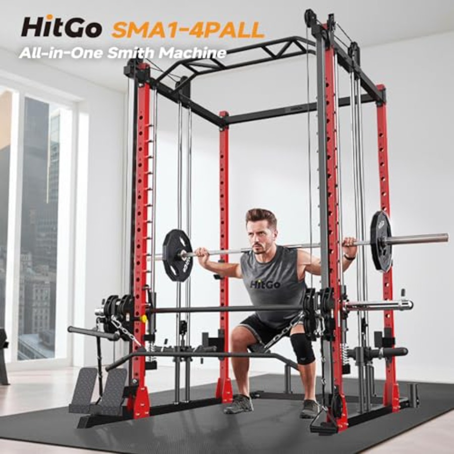 All-in-One Power Rack with Smi - Home Gym Pulley System ulasan dan harga