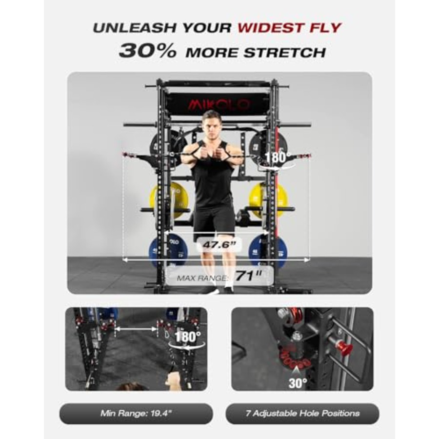 Home gym Smith machine: steel, - Home Gym Pulley System ulasan dan harga