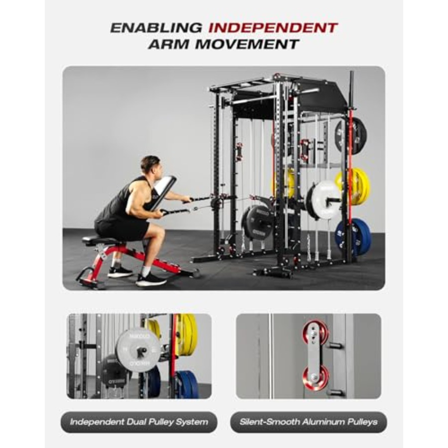 Home gym Smith machine: steel, - Home Gym Pulley System ulasan dan harga