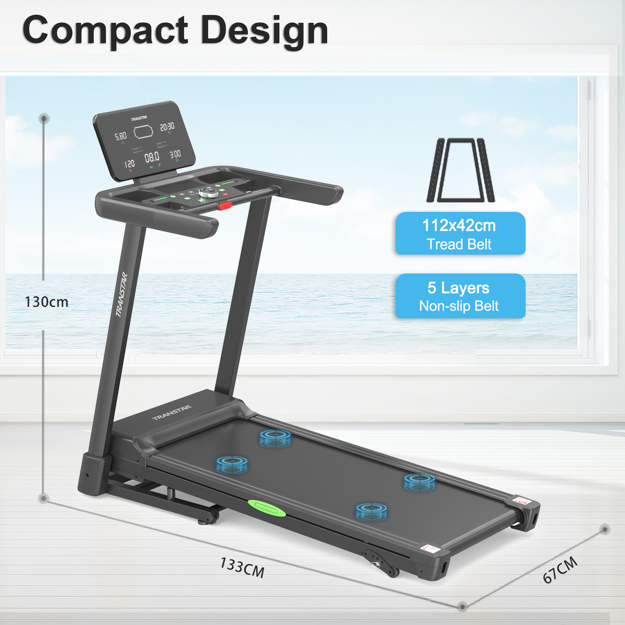 Portable Indoor Cardio Trainin - Treadmill Home Gym ulasan dan harga