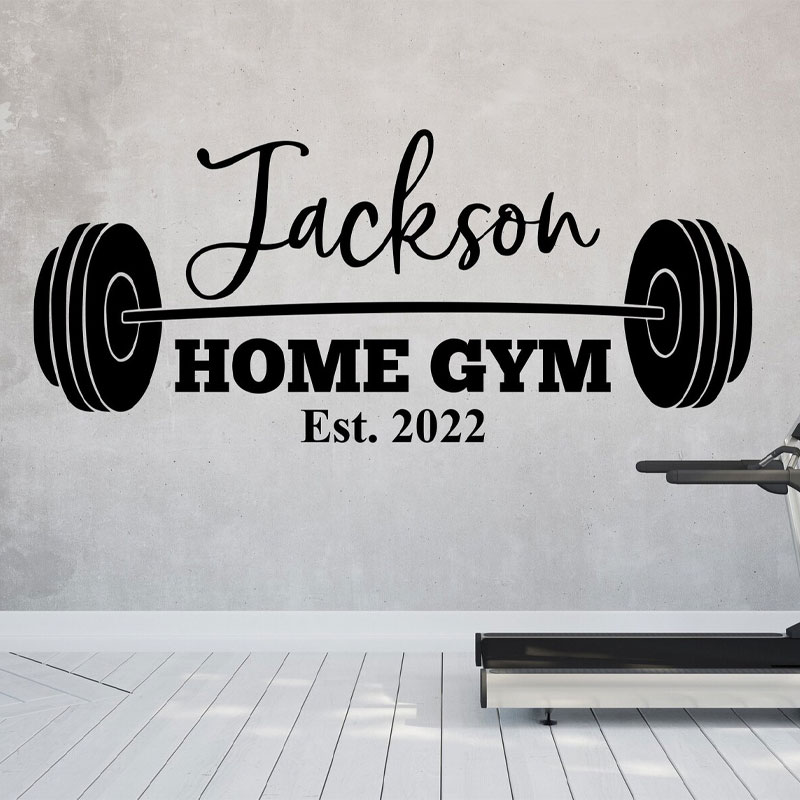 Custom Family Name Gym Wall De - Home Gym Names ulasan dan harga