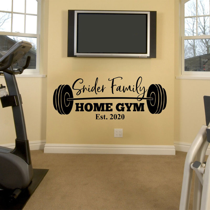 Custom Family Name Gym Wall De - Home Gym Names ulasan dan harga