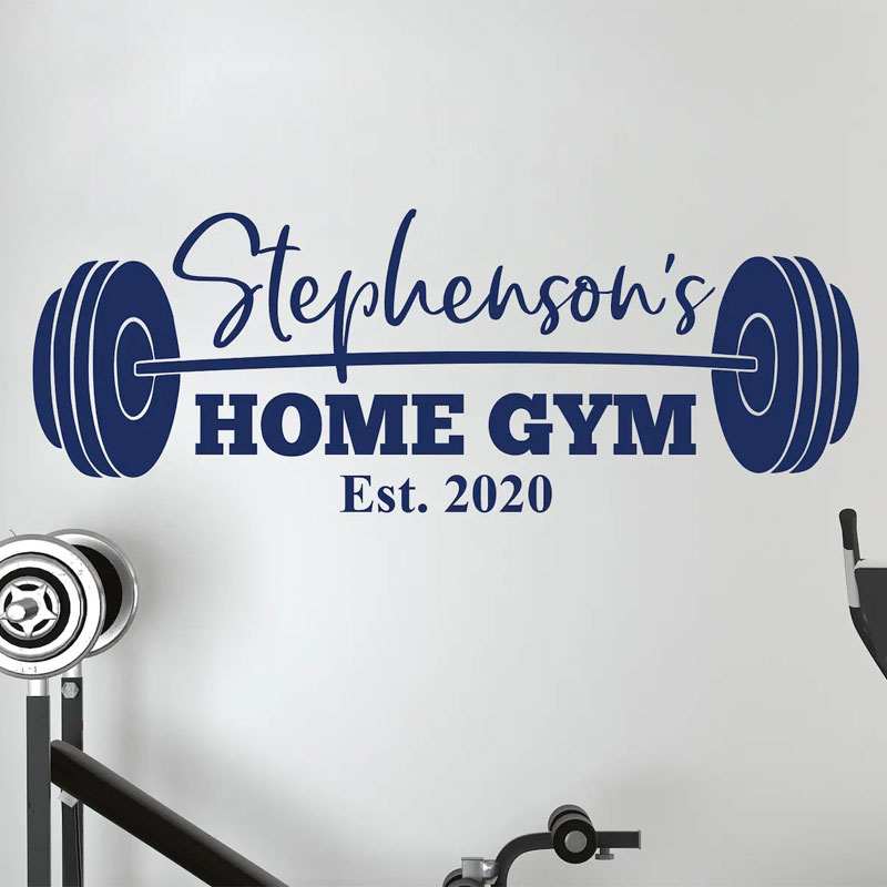 Custom Family Name Gym Wall De - Home Gym Names ulasan dan harga