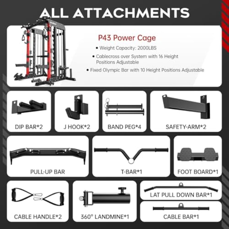 Home Gym Power Cage 2000LB Squ - Home Gym Pulley System ulasan dan harga