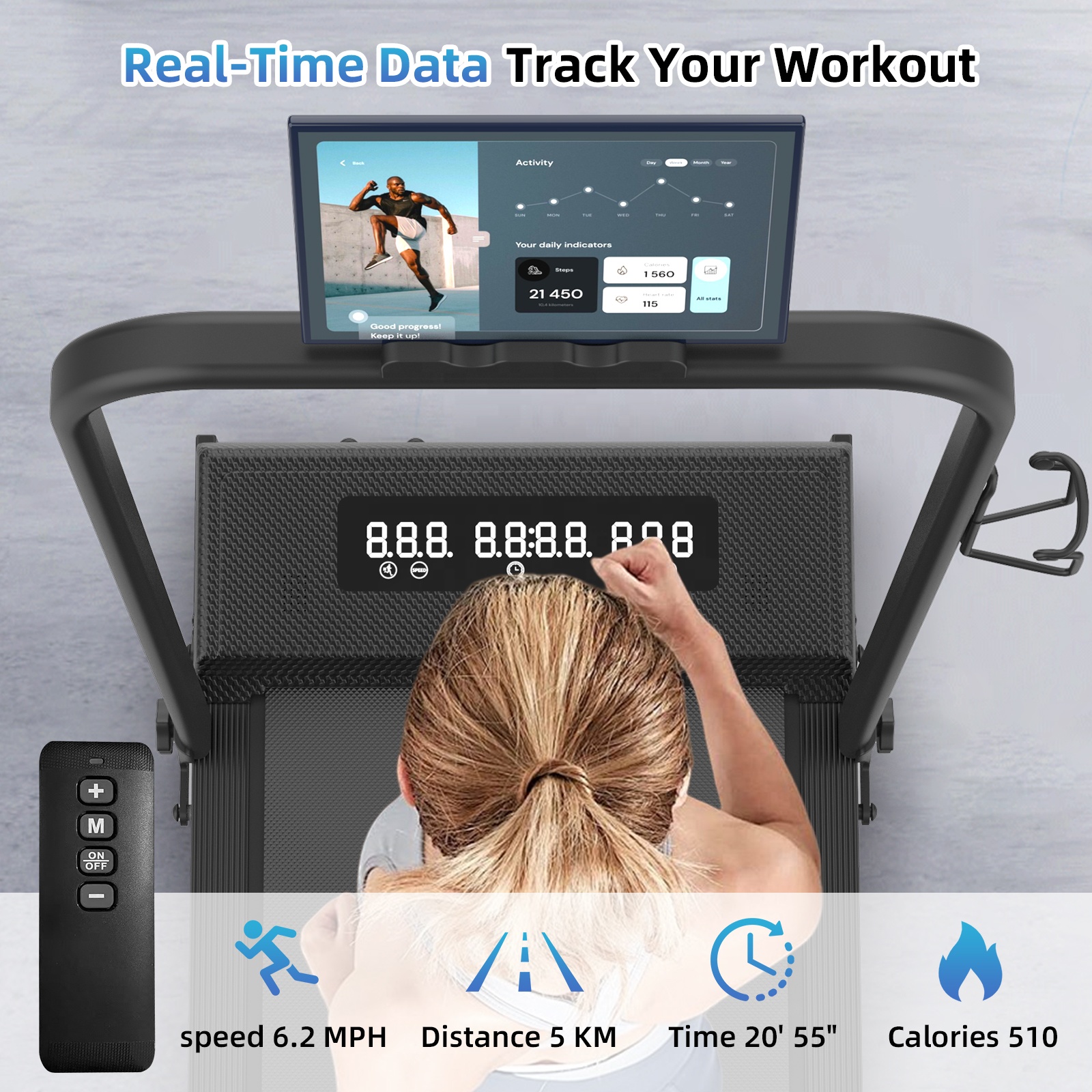 Intuitive Interface Foldable E - Treadmill Home Gym ulasan dan harga