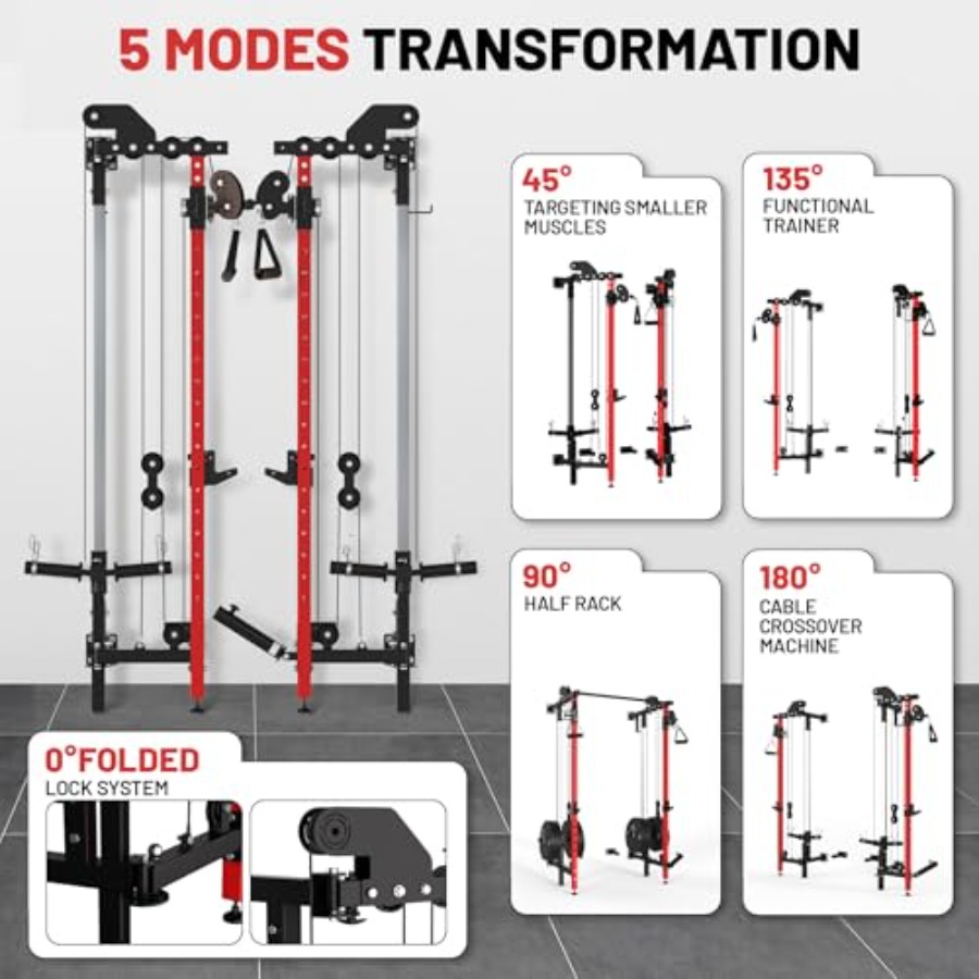 Wall Mounted Folding Squat Rac - Home Gym Wall ulasan dan harga